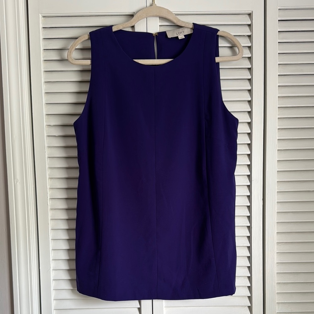 LOFT Purple Sleeveless Tank Top